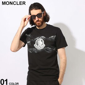 MONCLER (モンクレール) マウンテンプリント ワッペン クルーネック 半袖 Tシャツ MC8C0005089AKK ブランド メンズ 男性 トップス Tシャツ 半袖 シャツ