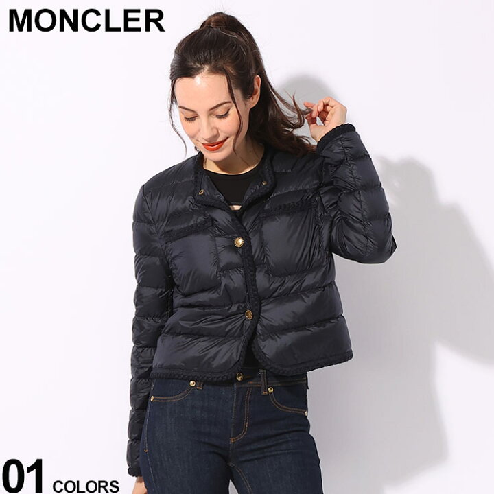 楽天市場】モンクレール MONCLER 編み込みトリム ゴールドボタン ノー 
