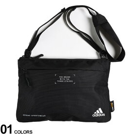 adidas アディダス サコッシュ CORDURA ECOナイロン ショルダーストラップ付き バッグ ポーチ 大きいサイズ メンズ ブラック