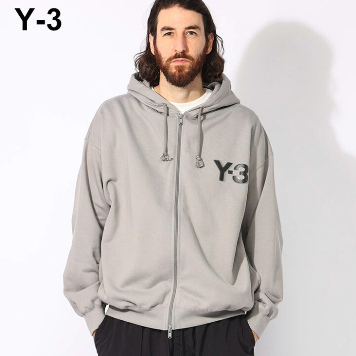 楽天市場】ワイスリー Y-3 裏起毛 胸ロゴ フルジップ パーカー LOGO 