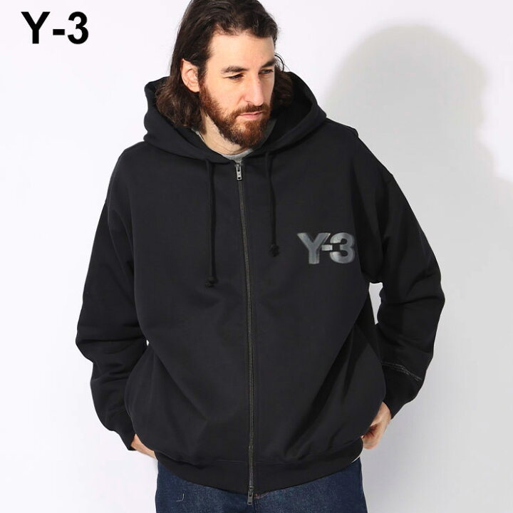 楽天市場】ワイスリー Y-3 裏起毛 胸ロゴ フルジップ パーカー LOGO 