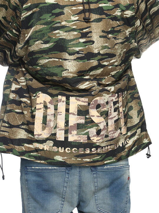 楽天市場】ディーゼル DIESEL カモフラ柄 バックロゴ ジッパー付き 