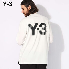 ワイスリー Y-3 バックロゴ スリット クルーネック 長袖 Tシャツ LOGO LS TEE Y3JE9279 ブランド メンズ 男性 トップス Tシャツ 長袖 ロンT sale_1_b