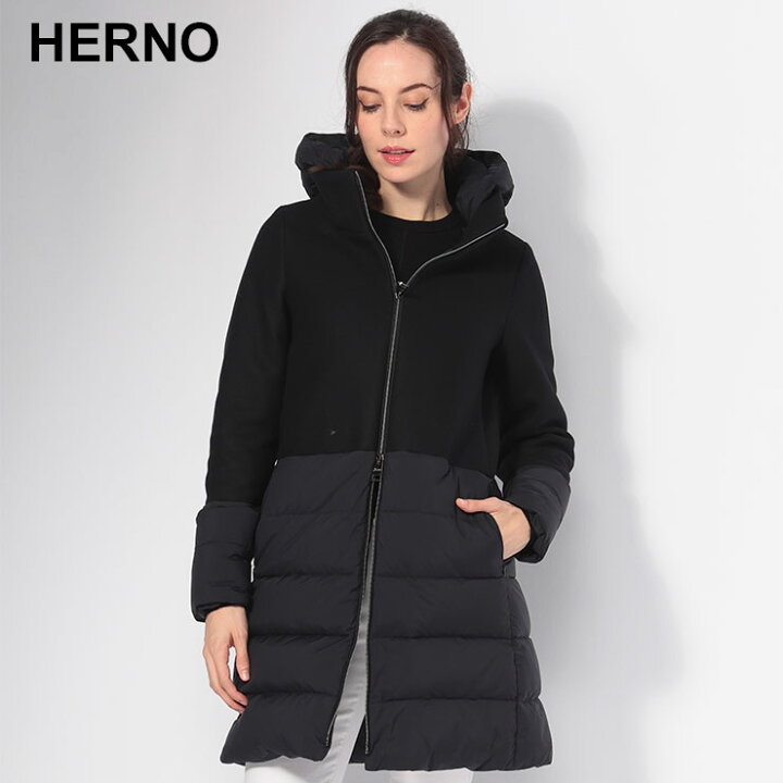楽天市場】ヘルノ HERNO ウールコンビ フルジップ ダウンコート 