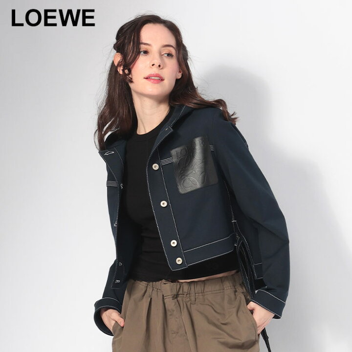 楽天市場】ロエベ LOEWE ポケット フード ジャケット CROPPED WORKWEAR 
