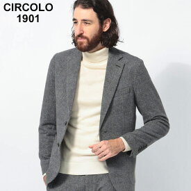 チルコロ1901 CIRCOLO 1901 ホームスパン ストレッチ シングル 2ツ釦 ジャケット CICN4522 ブランド メンズ 男性 アウター ジャケット フォーマル テーラード