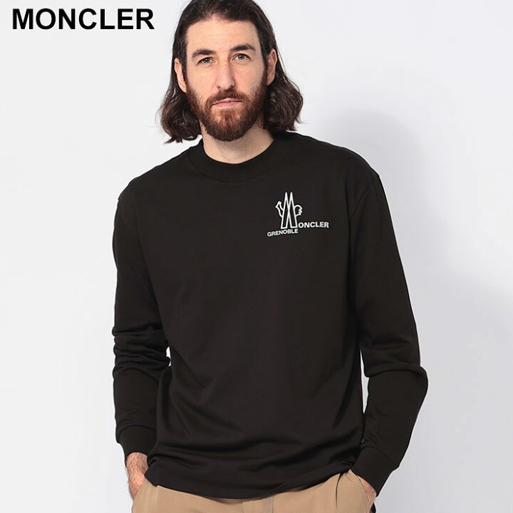 楽天市場】モンクレール MONCLER 長袖 Tシャツ メンズ 胸ロゴ クルー  