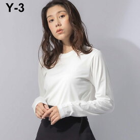 ワイスリー Y-3 胸ロゴ クルーネック 長袖 Tシャツ Y3LIX0393 ブランド レディース トップス Tシャツ ロンT シンプル コットン