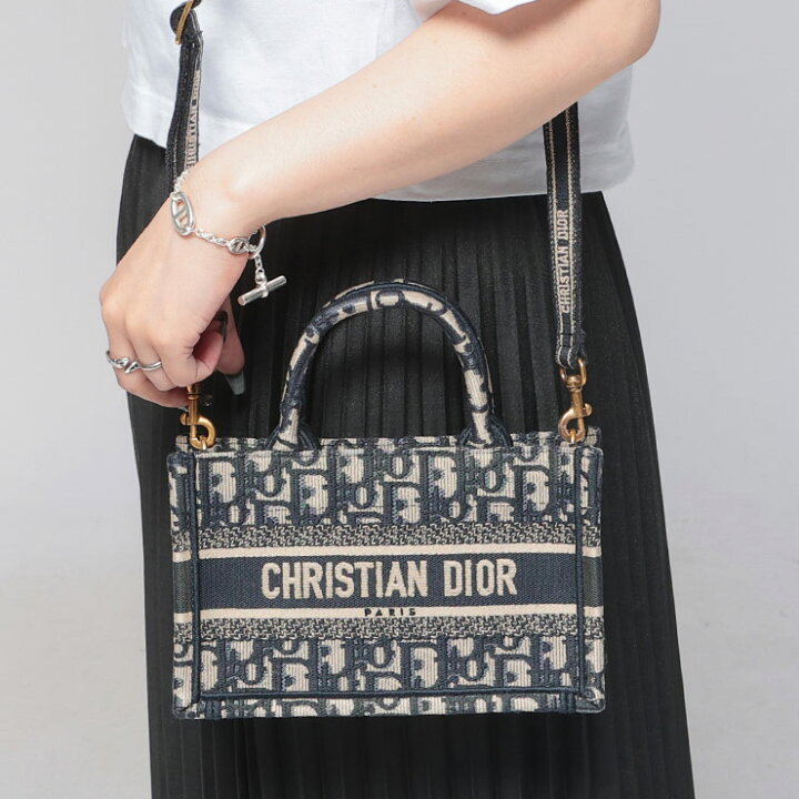 楽天市場】ディオール DIOR 刺繍 ロゴ トートバッグ ミニ Book Tote 