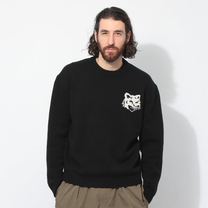 楽天市場】メゾンキツネ MAISON KITSUNE ウール クルーネック 