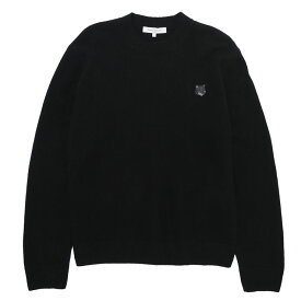 【10%OFFクーポン配布中】 メゾン キツネ Maison Kitsune ウール フォックス刺繍パッチ クルーネック セーター KNNM00805KT1006 ブランド メンズ 男性 トップス ニット セーター プルオーバー 長袖 sale_1_f