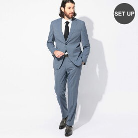 【最大10,000円OFFクーポン配布】ヒューゴボス HUGO BOSS ストレッチウール シングル ノータック スーツ HBHG10269499 ブランド メンズ 男性 スーツ セットアップ ビジネス フォーマル sale_2_d