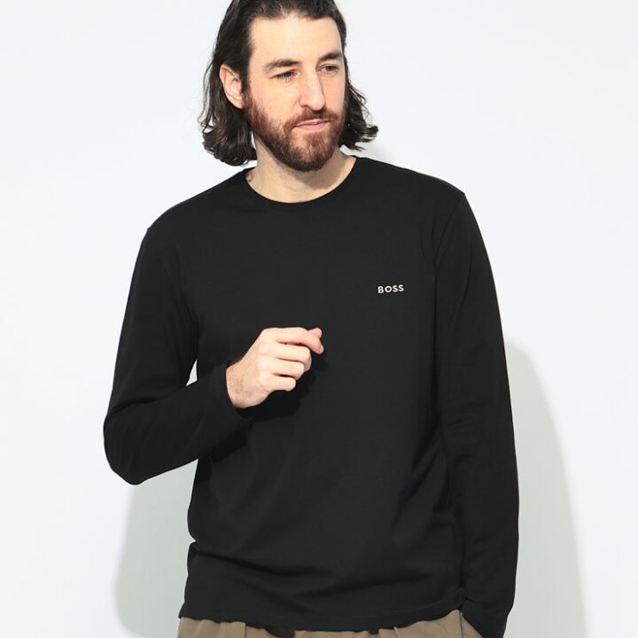 楽天市場】ヒューゴボス HUGO BOSS ミニロゴ クルーネック 長袖 T