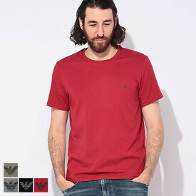 【最大10,000円OFFクーポン配布】エンポリオアルマーニ EMPORIO ARMANI 胸ロゴ クルーネック 半袖 Tシャツ EAUEM391AF10776 ブランド メンズ 男性 トップス Tシャツ アンダーウェア シンプル 春 夏