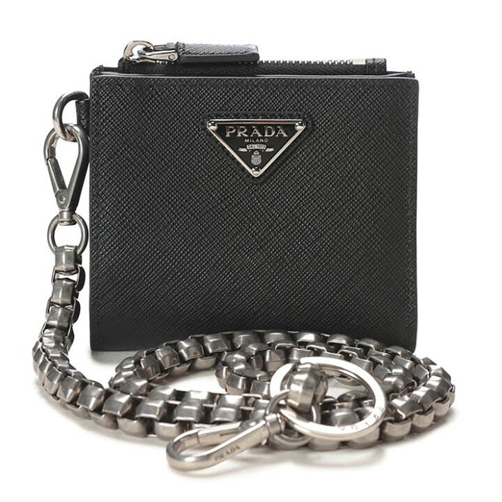 楽天市場】プラダ PRADA チェーン付 サフィアーノレザー 財布 