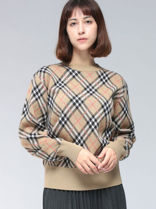 楽天市場】バーバリー BURBERRY エンブロイダード チェック クルー 