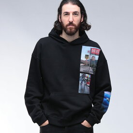 【最大20,000円OFFクーポン配布中】 ディーゼル DIESEL フォトパッチ プルオーバー パーカー DSA196420BMBJ ブランド メンズ 男性 トップス パーカー フード プルパーカー 裏毛 秋 冬 sale_1_e