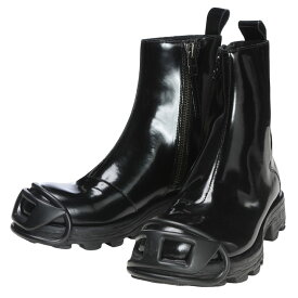 ディーゼル ブーツ 鞄 DIESEL メンズ ショートブーツ オーバルD レザー サイドジップ エナメル HAMMER DSY03254P5268 ブランド シンプル カジュアル きれいめ 秋 冬