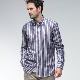 エトロ シャツ トップス ETRO メンズ ストライプ ペイズリー ボタンダウン 長袖 総柄 柄シャツ ロゴ ETMRIB0499TJ5A3 ブランド きれいめ カジュアル 大人 sale_1_c