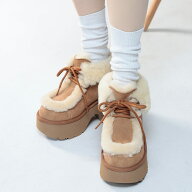 アグ ブーツ 靴 UGG レディース スエード ボア ショートブーツ 厚底 盛れる レザー ラウンドトゥ エスミ…