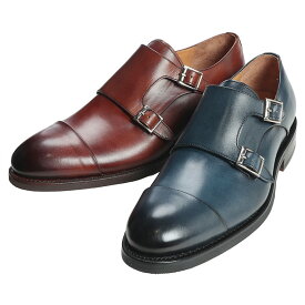 コードウェイナー メンズ シューズ Cordwainer レザー ダブルモンク 本革 ビジネスシューズ CWCLYELBA ブランド 革靴 ブラウン ネイビー