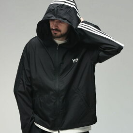ワイスリー メンズ アウター Y-3 ロゴ スリーストライプ ナイロン フルジップ ブルゾン Y3KF1085 ブランド アウター ブラック