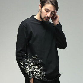 ワイスリー メンズ Tシャツ 長袖 Y-3 ロゴ グラフィックプリント クルーネック コットン カットソー Y3KR2239 ブランド トップス ブラック