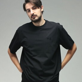 ワイスリー メンズ Tシャツ 半袖 Y-3 胸ロゴ クルーネック コットン カットソー Tシャツ Y3KQ9783 ブランド トップス ブラック