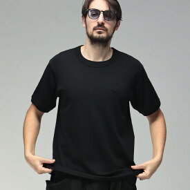 ワイスリー メンズ Tシャツ 半袖 Y-3 胸ロゴ クルーネック コットン カットソー Tシャツ SLIM Y3JV6747 ブランド トップス ブラック sale_1_a
