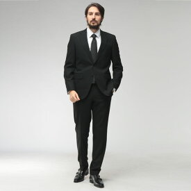 ヒューゴボス HUGO BOSS メンズ スーツ ストレッチ 無地 シングル ノータック HBHJ10277196 ブランド セットアップ フォーマル ビジネス 冠婚葬祭 sale_2_d