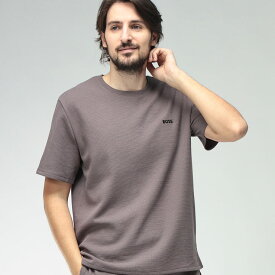 ヒューゴボス HUGO BOSS メンズ Tシャツ 半袖 HBU50535891ロゴ刺繍 ワッフル クルーネック カットソー ブランド トップス コットン 部屋着 ルームウェア 春 夏 sale_1_a