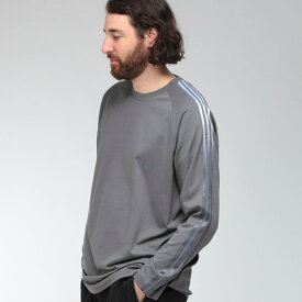 ワイスリー メンズ Tシャツ Y-3 長袖 グラデーション3ストライプ オーバーシルエット ロングスリーブ カットソー OVS GRD 3S LS T Y3KU2194 ブランド トップス ロンT コットン クルー 秋 冬