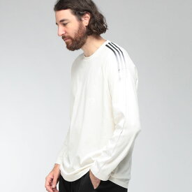 ワイスリー メンズ Tシャツ Y-3 長袖 グラデーション3ストライプ オーバーシルエット ロングスリーブ カットソー OVS GRD 3S LS T Y3KU2195 ブランド トップス ロンT コットン クルー 秋 冬