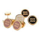 ミュウミュウ レディース ピアス MIU MIU ピアス エナメルメタル MIU5JO9122F6T ブランド アクセサリー ピアス イヤリ…