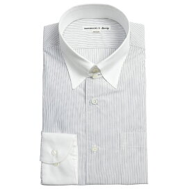 SARTORIA DEL GROSSO (サルトリアデルグロッソ) ワイシャツ 長袖 メンズ 日本製 綿100％ 細クレリック タブカラー ドレスシャツ 526106