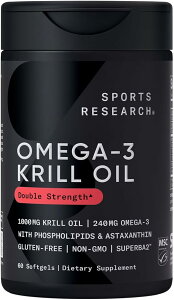 Sports Research �I���K3 �N�����I�C�� 1,000mg �\�t�g�W�F��60�� omega 3 krill �X�|�[�c���T�[�` �N�����I�C�� �T�v�������g �T�v�� �������� �A�X�^�L�T���`�� �O���e���t���[ �\�t�g�W�F�� �h�{�⏕