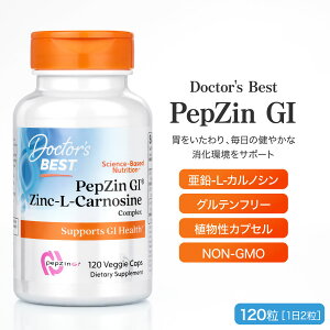Doctor's Best PepZin GI �i�y�v�W��GI�j ����-L�J���m�V���R���v���b�N�X �x�W�J�v�Z��120�� �h�N�^�[�Y�x�X�g �؃v�W�� ���� �J�v�Z�� �T�v�������g �T�v�� �h�{�⏕�H�i ���N ���N�ێ� ���e �C�O