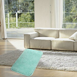 バスルームラグフロアバスマット滑り止め玄関マットバスラグレイクグリーン