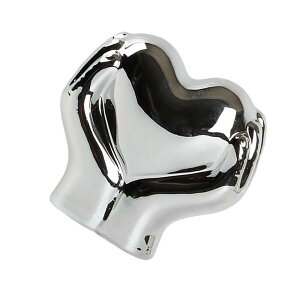 ハートの像 ギフト コレクション用 陶器の置物 結婚式 暖炉 廊下用 シルバー 手なし