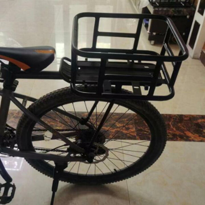 楽天市場】リアラック自転車バスケット、自転車カーゴラック 