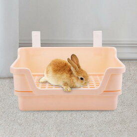 ウサギ用トイレ ケージ マウント トレーナー コーナー クリーナー モルモット チンチラ フェレット ハリネズミ 小動物用
