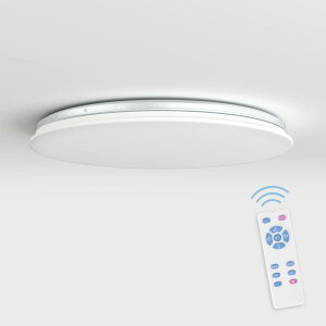 LEDシーリングライト 6畳 薄型 リモコン付 24W 無段階連続調光 昼光色 2800LM 豆球常夜灯モード メモリ機能 30分/60分スリープタイマー 省エネ 天井照明器具 和室 洋室 部屋 玄関 寝室 洗面所