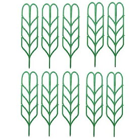 10個DIY植物サポート人工葉形ミニクライミングトレリスフラワースタンドガーデンツール植物用品
