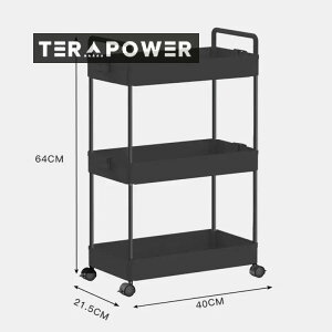キッチンワゴン 隙間ラック キッチンラック スリム 隙間収納 ワゴン ワゴンキャスター付き 収納ラック 12cm 21cm 3段 4段 組立簡単 台所 狭い場所用