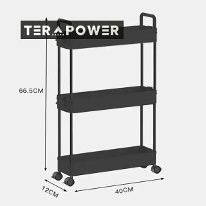 キッチンワゴン 隙間ラック キッチンラック スリム 隙間収納 ワゴン ワゴンキャスター付き 収納ラック 12cm cm 3段 4段 組立簡単 台所 狭い場所用
