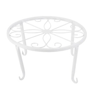 金属植物スタンド植木鉢ホルダー鉄アートポット花瓶ホルダー棚ホワイト