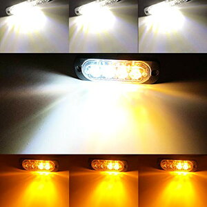 LED���x����, 4�p�b�N 4LED���S���}�t���b�V��12-24 V���ߐF�X�g���{�댯�x�����h�� (�Ԑ�)