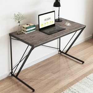 パソコンデスク ゲーミングテーブル シンプルワークデスク PCデスク テレワーク 折りたたみ Z字フレー アンティークブラウン, 幅98cmx奥行50cm)