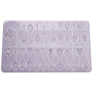 シリコンモールド 鍵 24種類 レジン シリコン モールド オルゴナイト uvレジン アロマストーン 石膏 手作り 石鹸