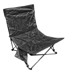 リテマス アウトドアチェア バタフライチェア ハンモックチェア キャンプチェア 折りたたみ椅子 ローチェア デッキチェア 背もたれ付 レジャー 屋外 室内 持ち運び ブラック